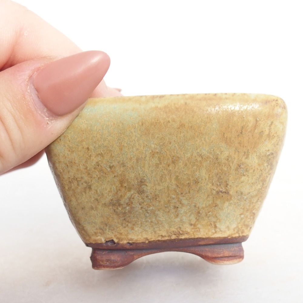 Bonsaischale aus Keramik 6 x 6 x 4 cm, grün