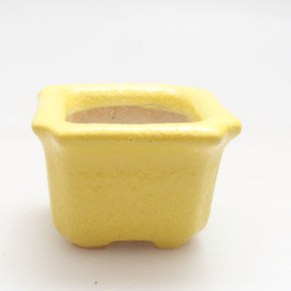 Bonsaischale aus Keramik 3 x 3 x 2 cm, gelb