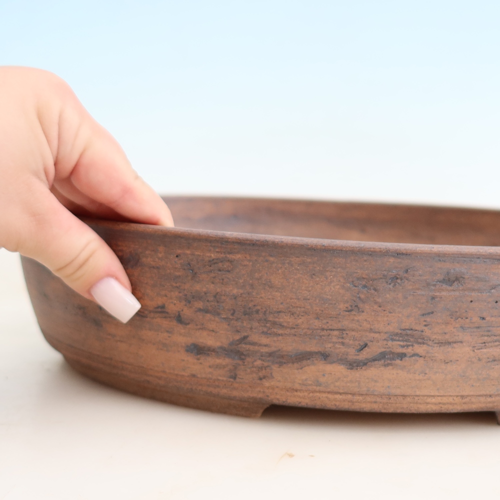 Keramik-Bonsai-Schale 36 x 30 x 7 cm, Farbe: braun