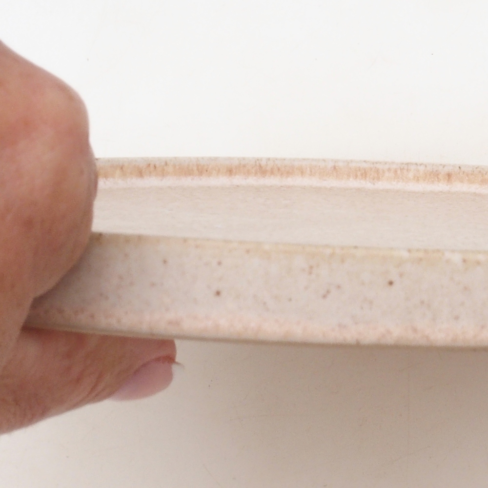 Runde Bonsai-Konsole D7-M - 24,5 x 24,5 x 1 cm - beige