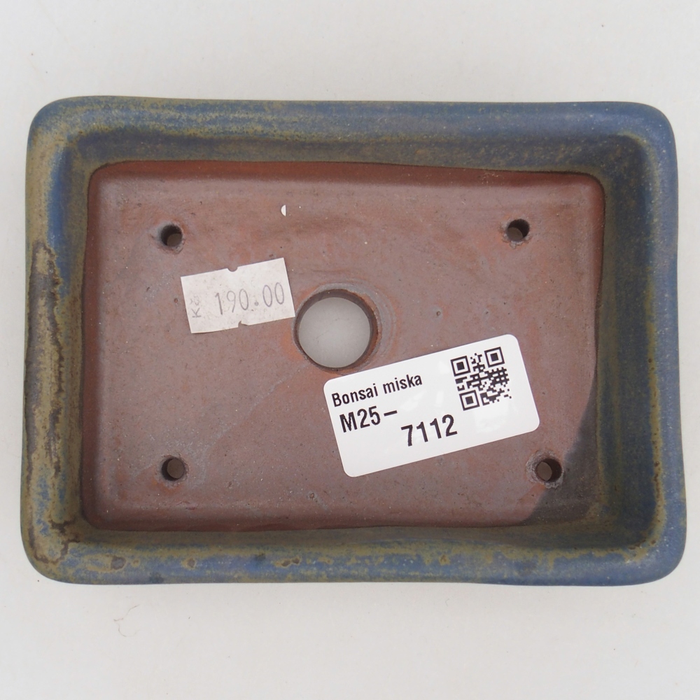 Bonsaischale aus Keramik 11,5 x 9,5 x 6 cm, Farbe blau