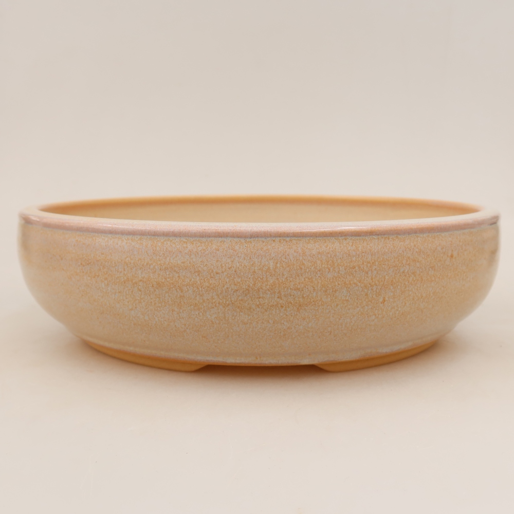 Keramik-Bonsai-Schale 27 x 27 x 6,5 cm, Farbe: Beige