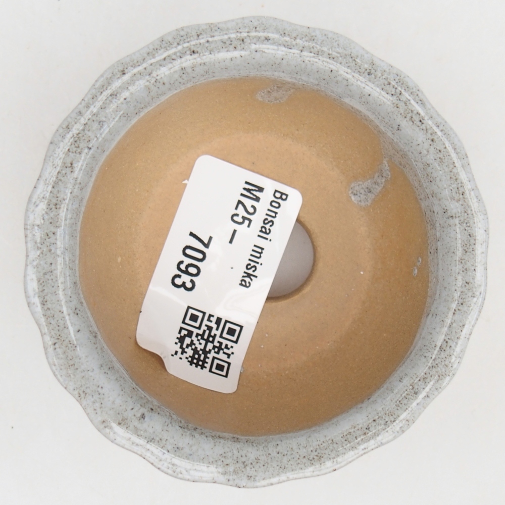 Bonsaischale aus Keramik 7 x 8,5 x 3,5 cm, grau