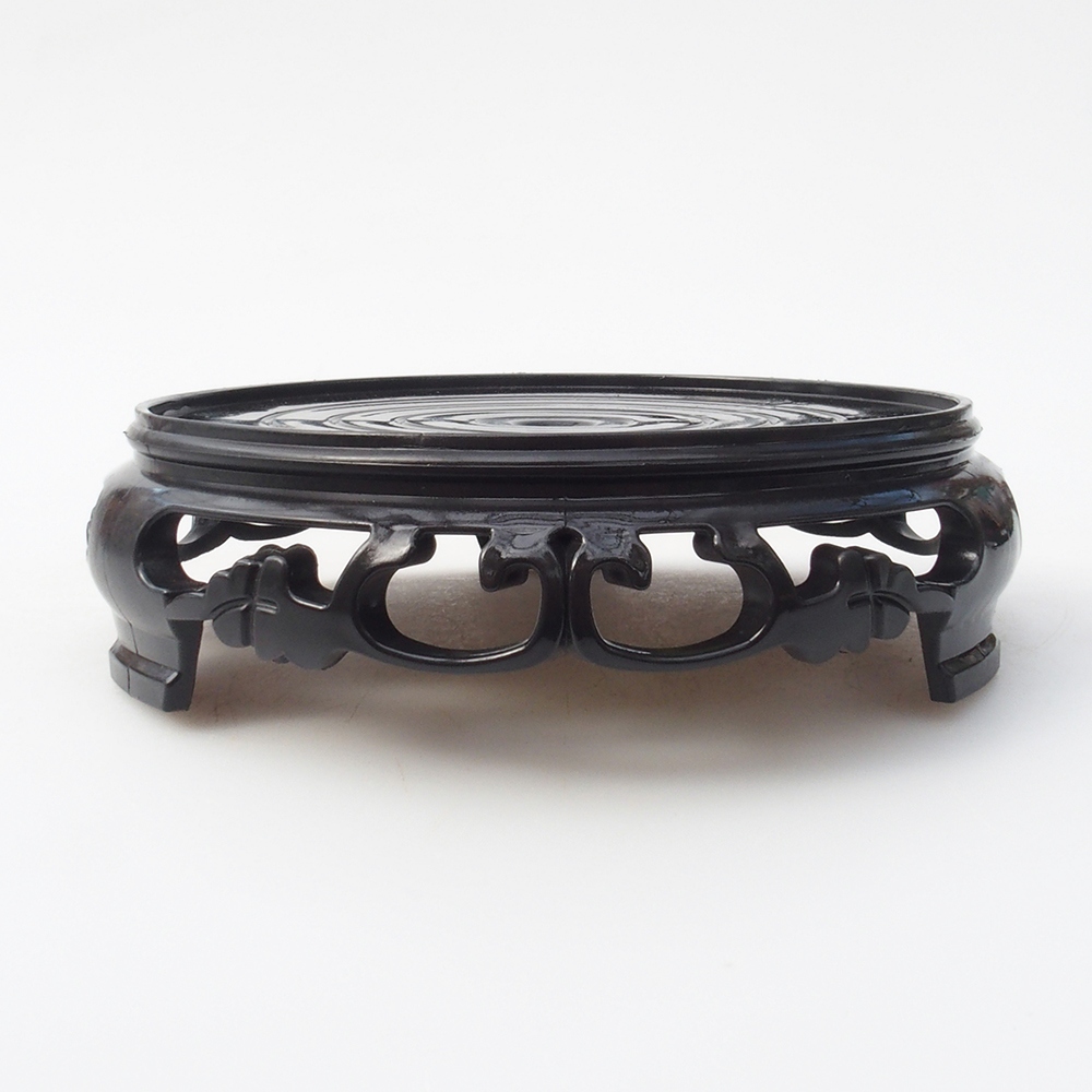 Kunststoff-Bonsai-Tisch rund 14,5 x 14,5 x 4 cm, Farbe schwarz