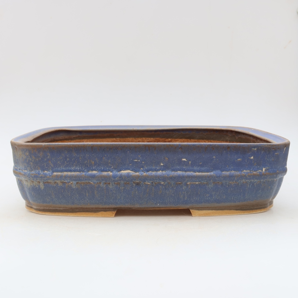 Keramik-Bonsai-Schale 29,5 x 23 x 7 cm, Farbe: Blau
