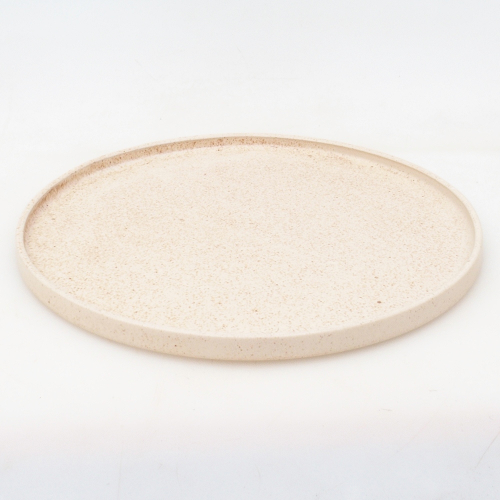 Runde Bonsai-Konsole D7-L - 28 x 28 x 1,5 cm - beige