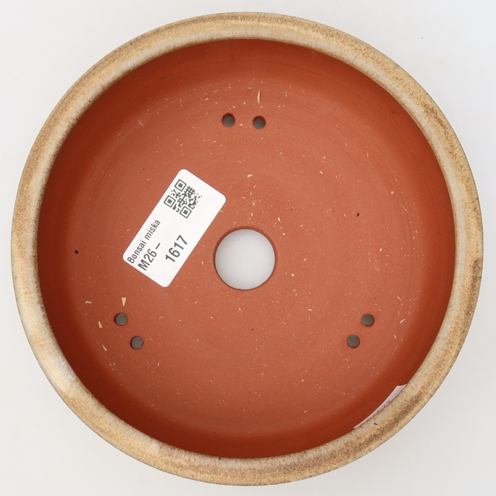 Keramik-Bonsai-Schale, 15,5 x 15,5 x 4,5 cm, Farbe: Braun