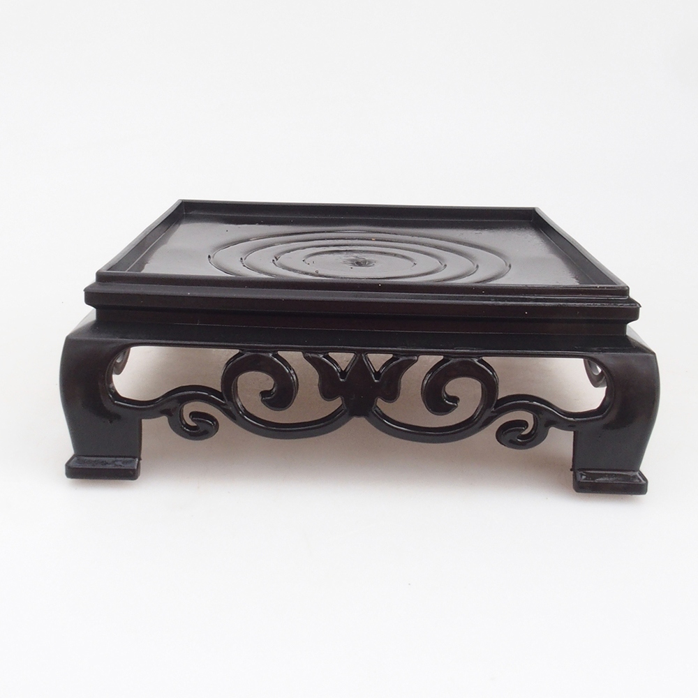 Bonsai-Tisch Kunststoff quadratisch 14,5 x 14,5 x 5 cm, Farbe schwarz