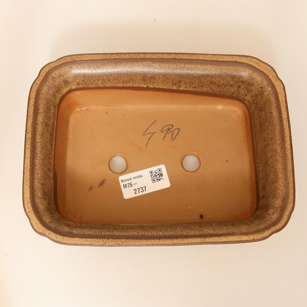 Keramikschale  20 x 15,5 x 5,5 cm, Farbe: braun