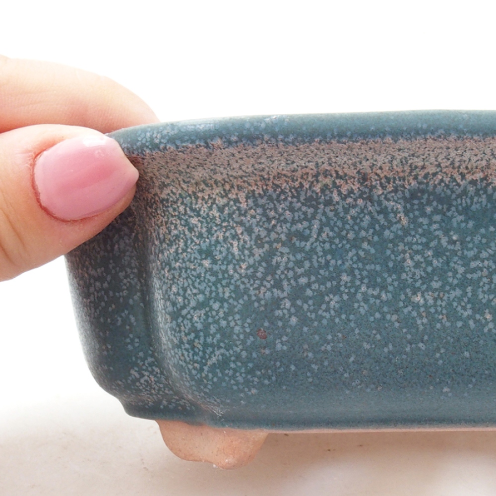 Bonsaischale aus Keramik 13,5 x 10 x 5 cm, Farbe blau