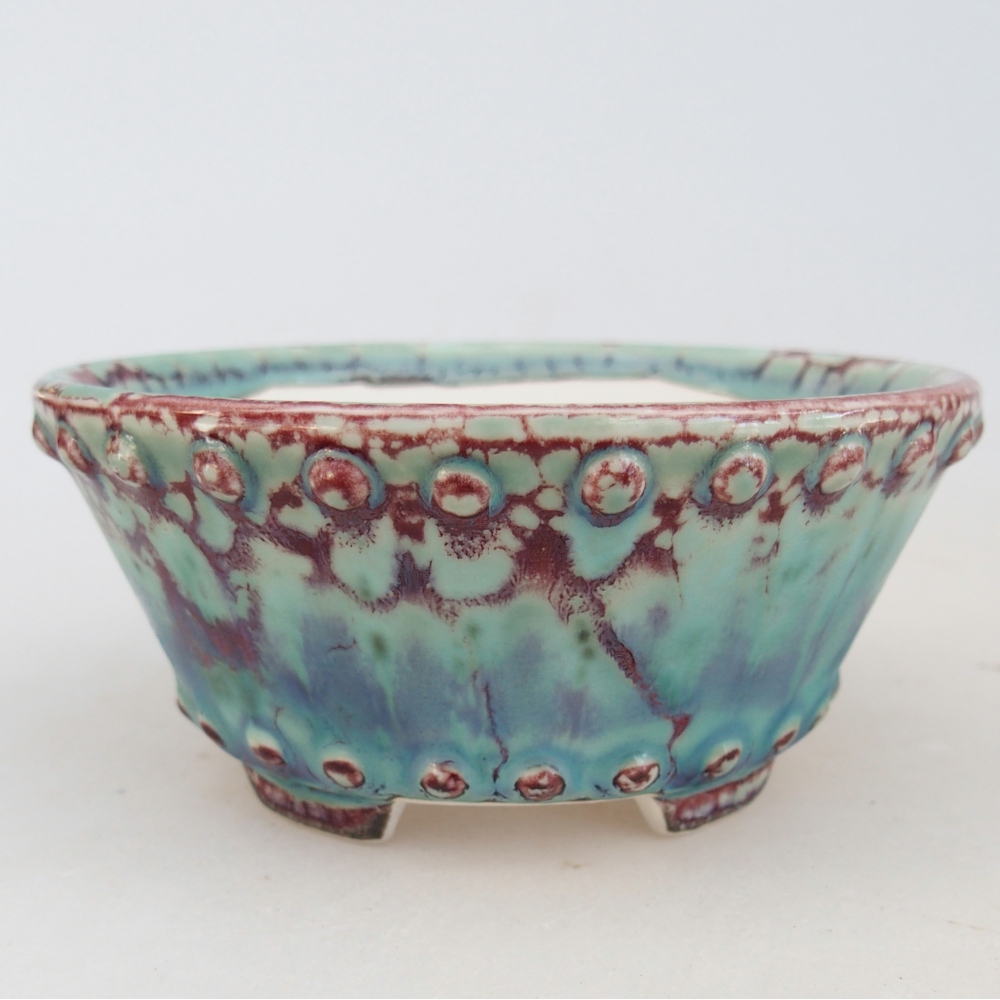 Bonsaischale aus Keramik 10,5 x 10,5 x 5 cm, grün