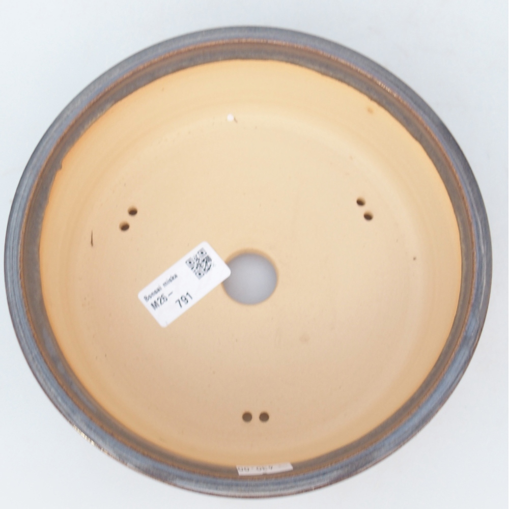 Bonsaischale aus Keramik 19 x 19 x 6,5 cm, grau