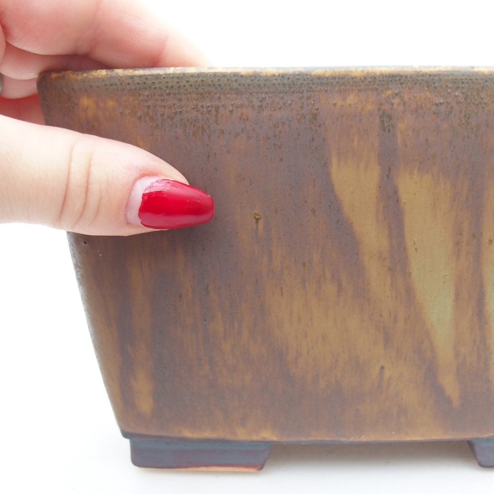 Bonsaischale aus Keramik 16 x 16 x 10 cm, grün