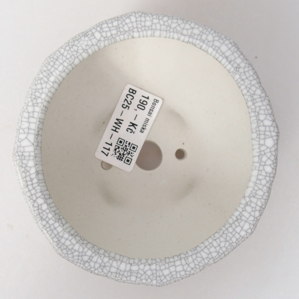 Bonsaischale aus Keramik 11 x 11 x 5,5 cm, Raku-Farbe