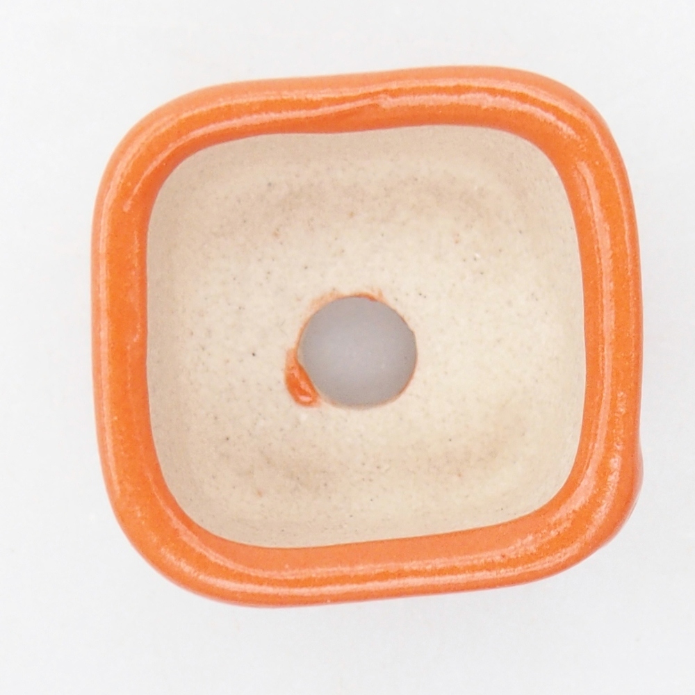 Mini-Bonsaischale 2,5 x 2,5 x 1,5 cm, orange