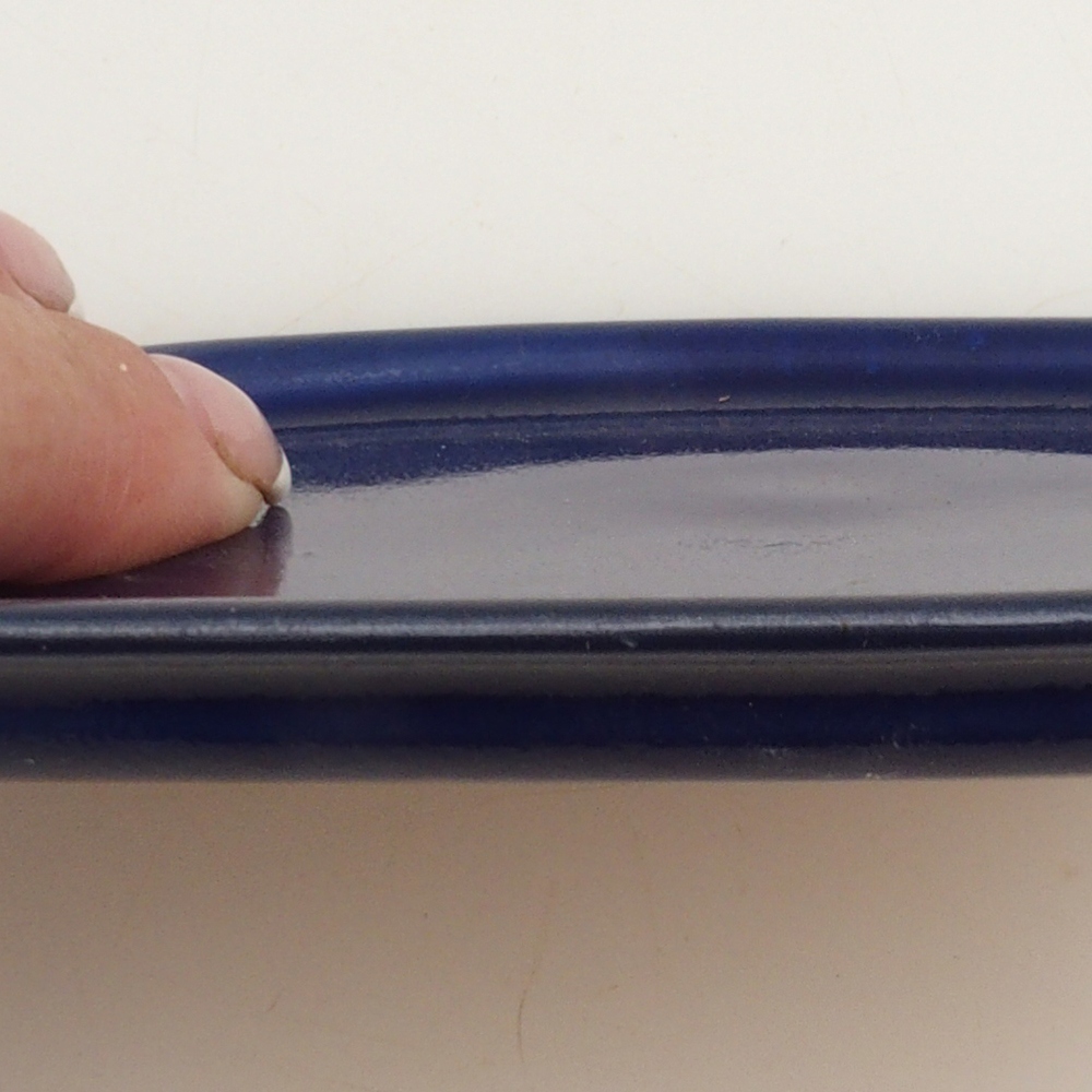 Keramische Untertasse H11 - 11,5 x 9,5 x 1 cm - blau