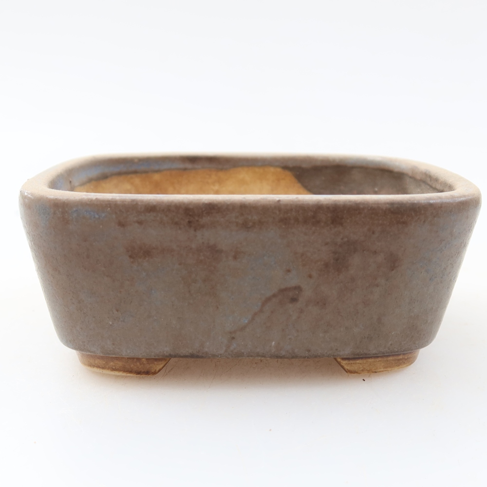 Keramik-Bonsai-Schale, 10 x 8,5 x 4 cm, Farbe: Blau