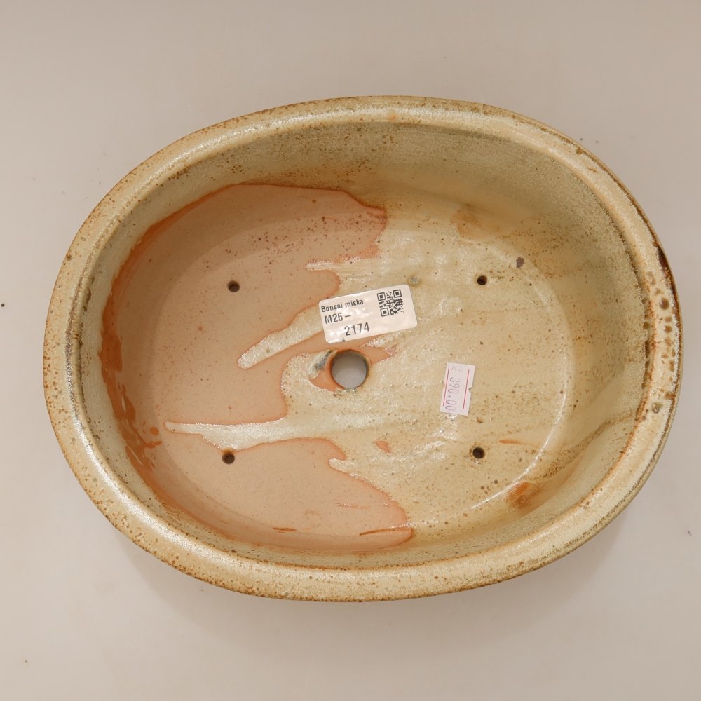 Bonsaischale aus Keramik 23 x 19 x 7 cm, braun