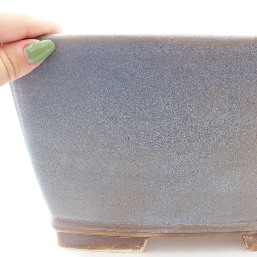 Bonsaischale aus Keramik 26,5 x 26,5 x 16 cm, Farbe blau