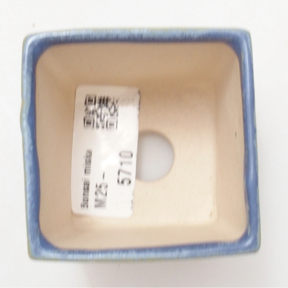 Mini-Bonsaischale 5,5 x 5,5 x 6,5 cm, Farbe blau