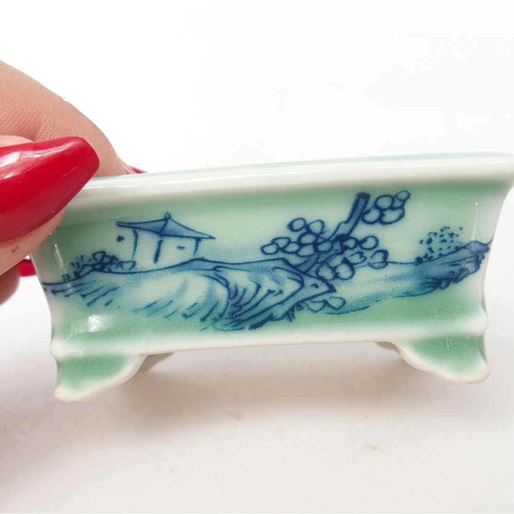 Mini-Bonsaischale 8 x 6 x 3 cm, grün