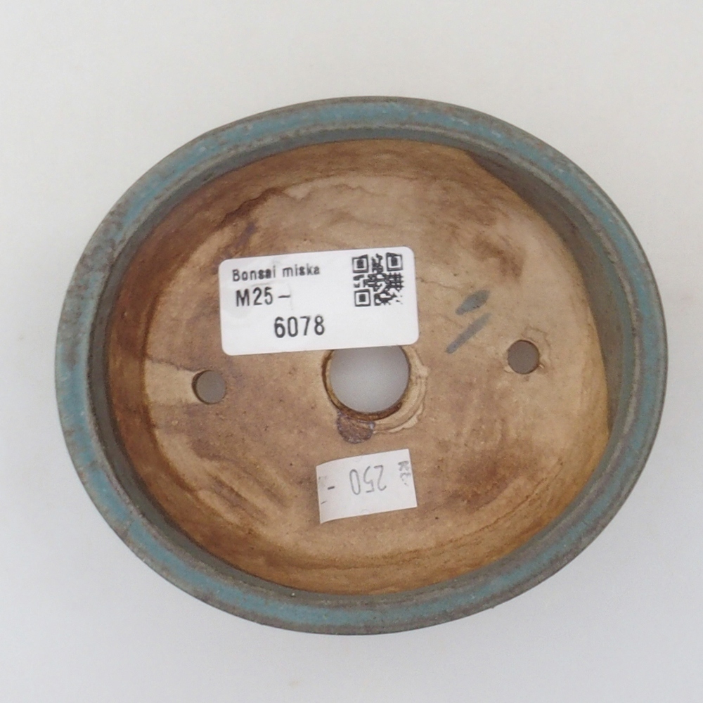 Bonsaischale aus Keramik 10 x 8,5 x 4 cm, braun