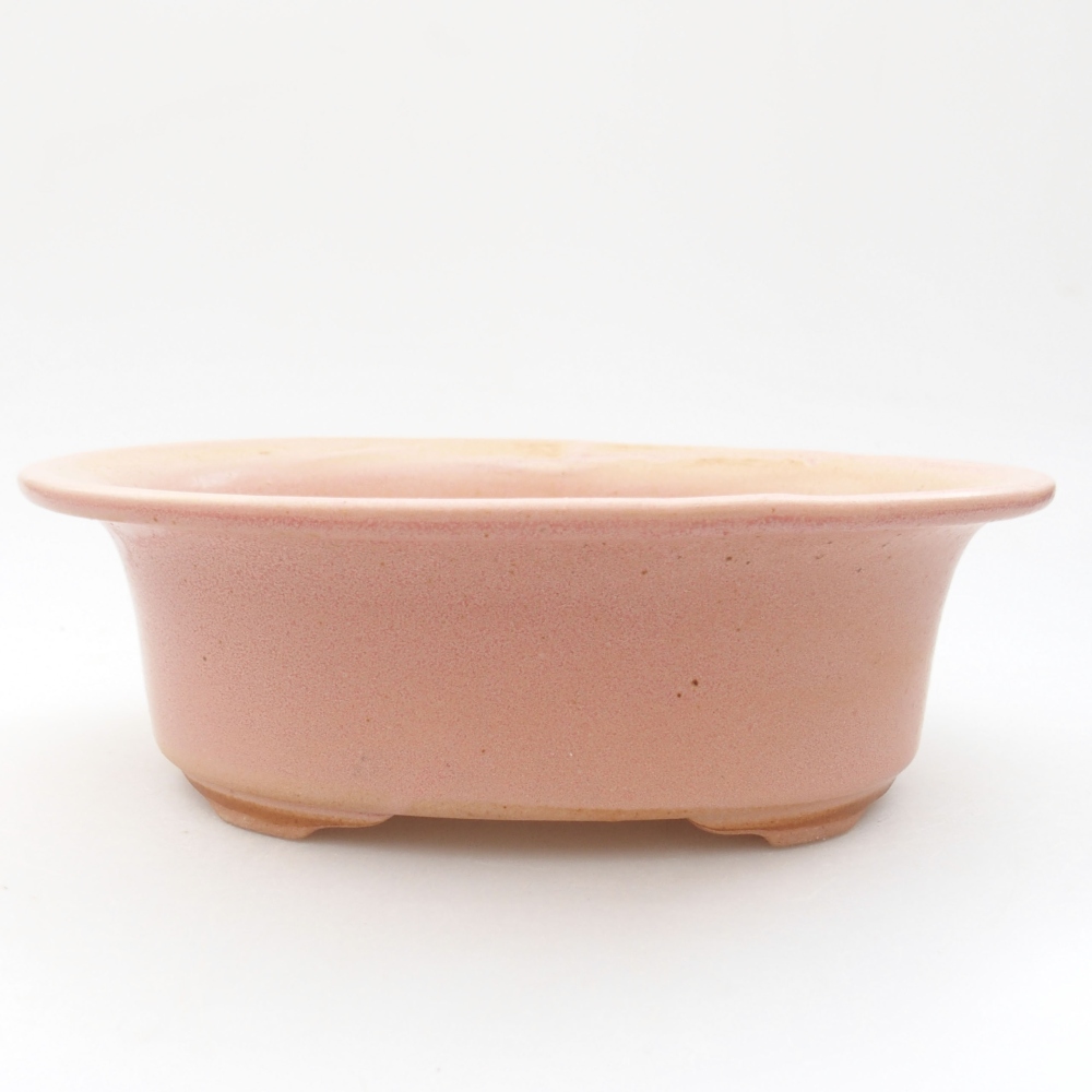 Bonsaischale aus Keramik 19,5 x 16 x 6,5 cm, rosa