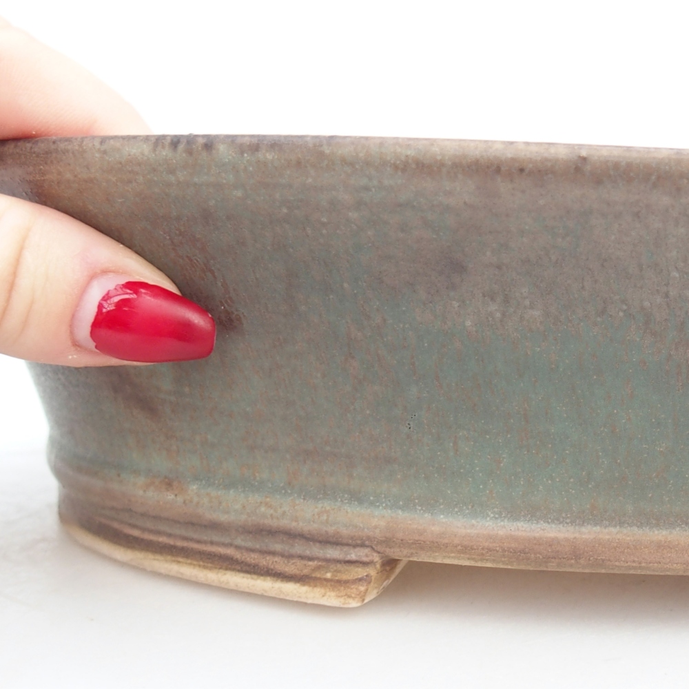 Bonsaischale aus Keramik 28 x 25 x 6 cm, grün