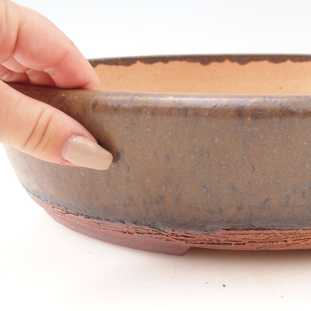 Bonsaischale 32 x 25 x 8 cm , Farbe braun