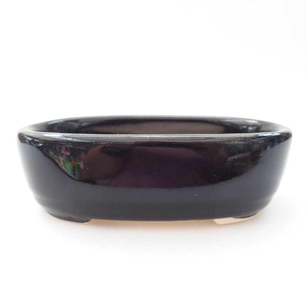 Bonsaischale aus Keramik 13 x 9 x 4 cm, schwarz