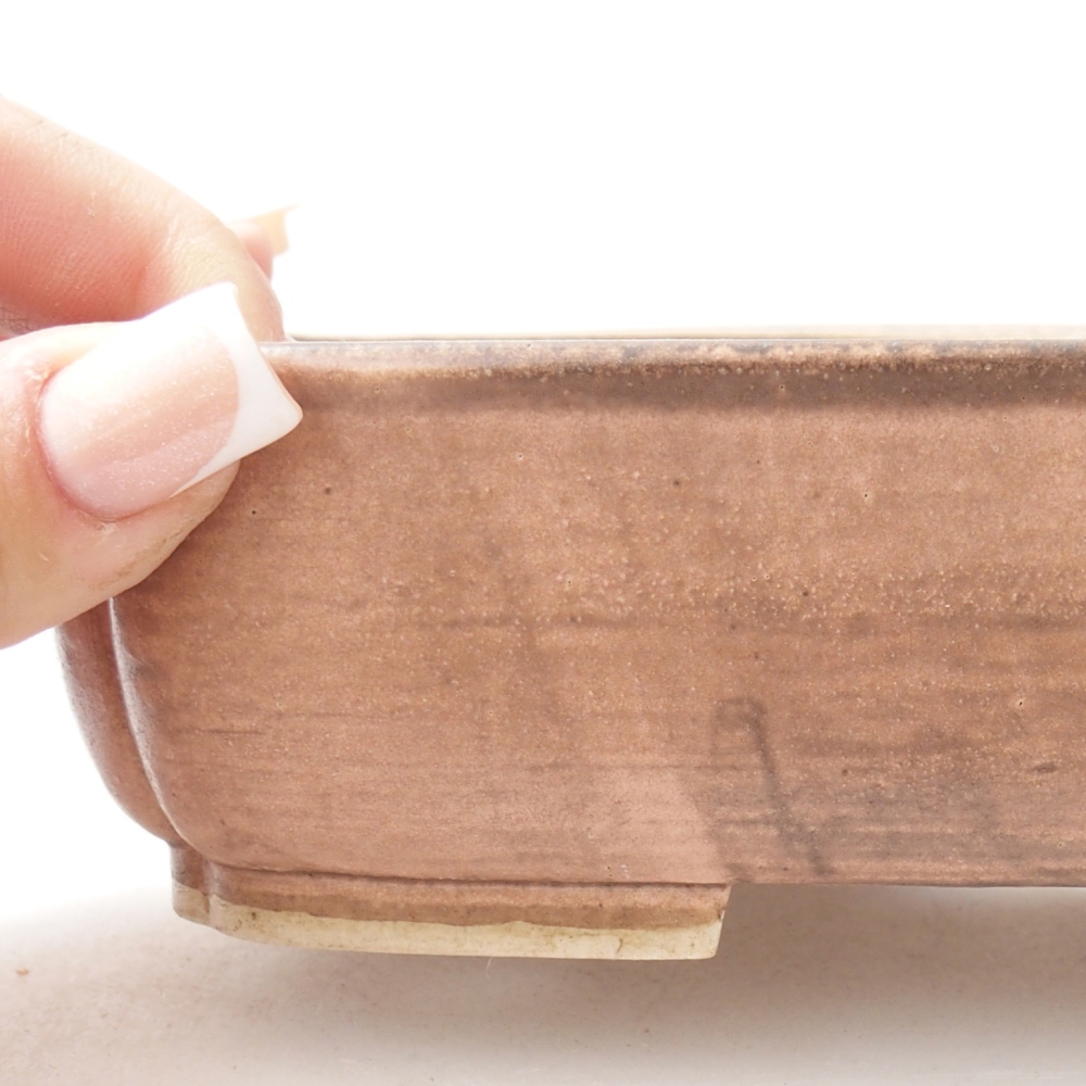Bonsaischale aus Keramik 17,5 x 14 x 5 cm, rosa