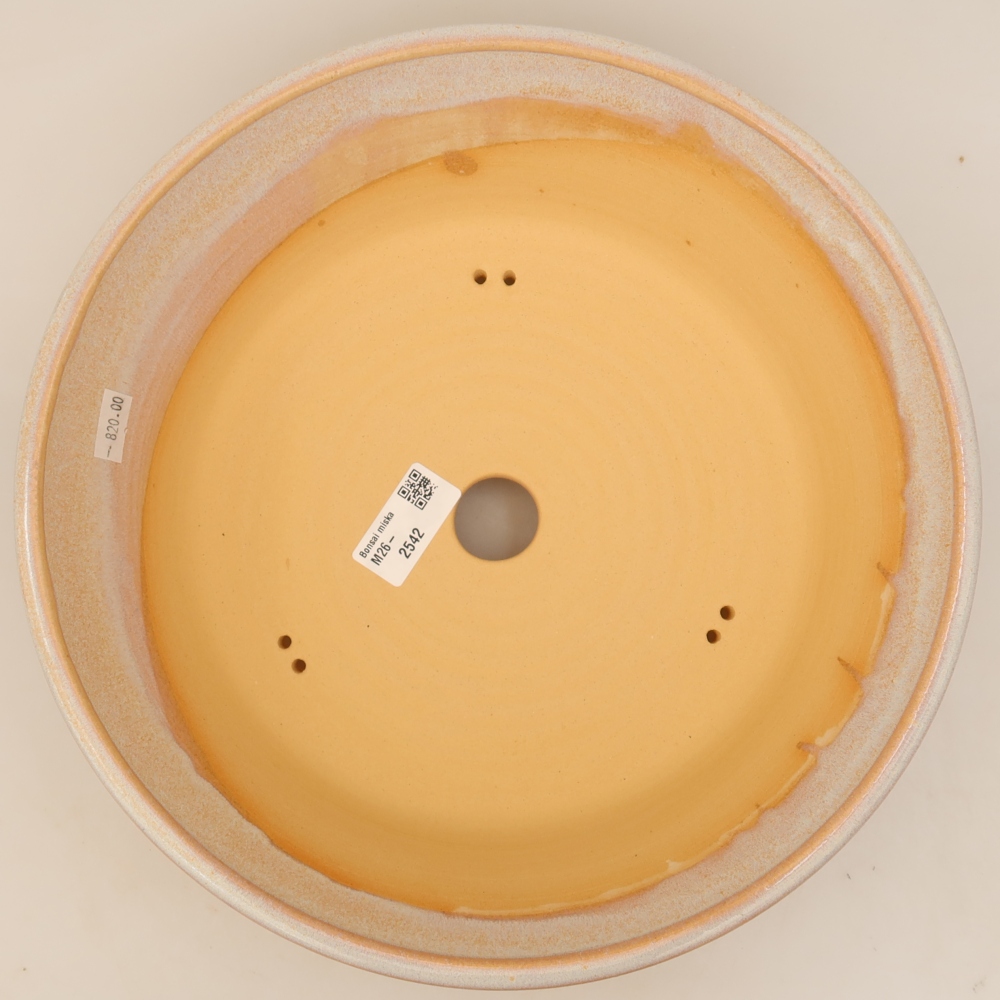 Keramik-Bonsai-Schale 29,5 x 29,5 x 8 cm, Farbe: Beige