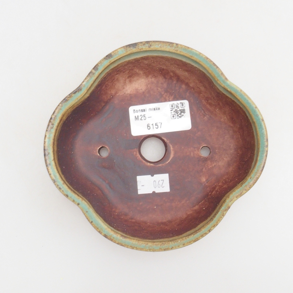 Bonsaischale aus Keramik 10 x 8,5 x 4 cm, braun