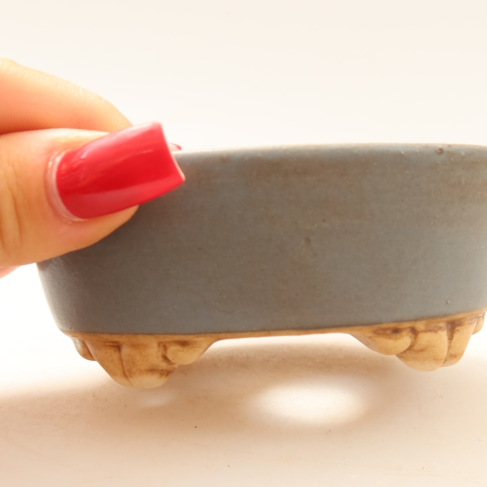 Keramik-Bonsai-Schale 9,5 x 8 x 4 cm, Farbe: Blau
