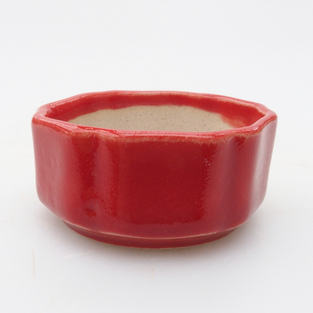 Mini-Bonsaischale 4,5 x 4,5 x 2 cm, Farbe rot