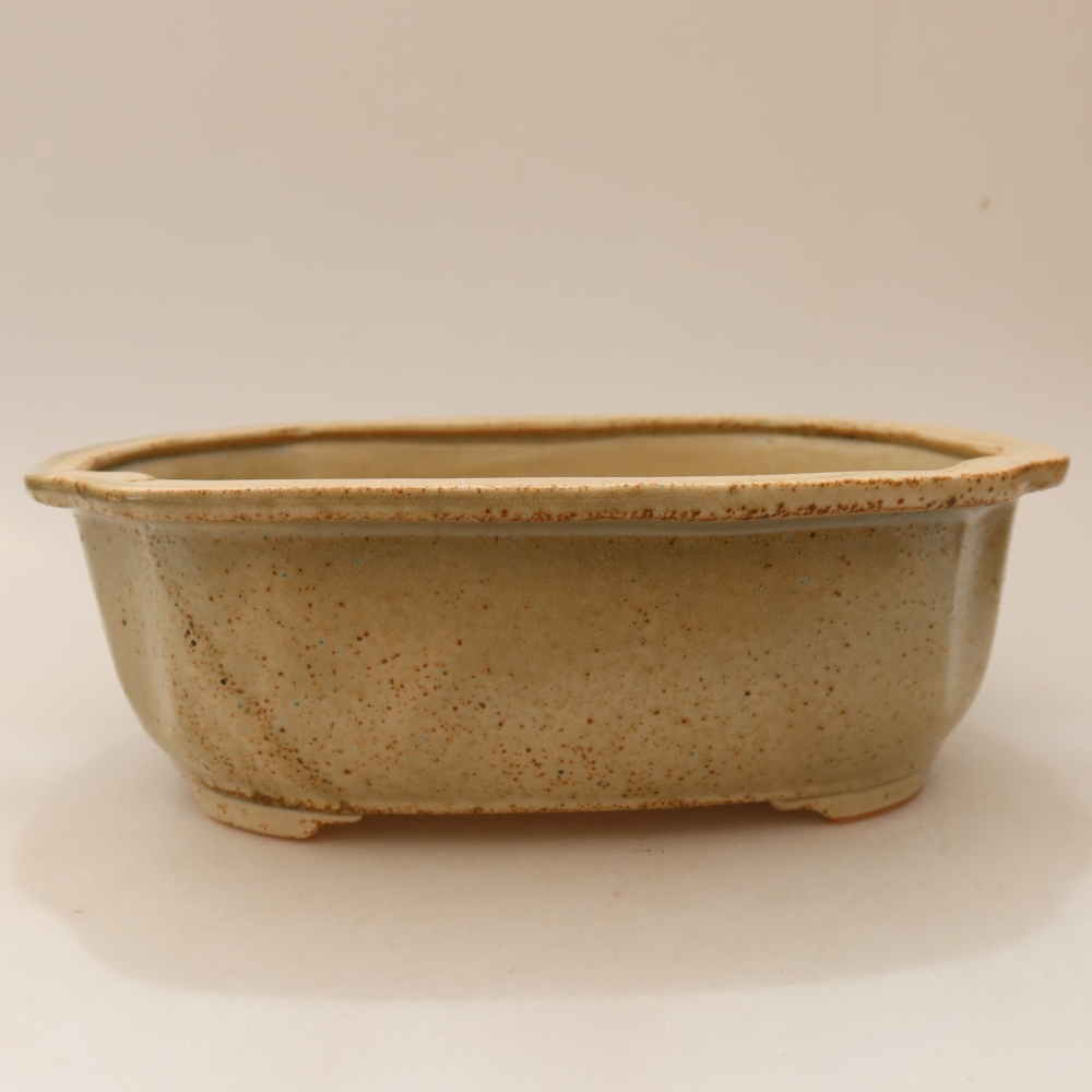 Bonsaischale aus Keramik 23 x 19 x 7 cm, braun