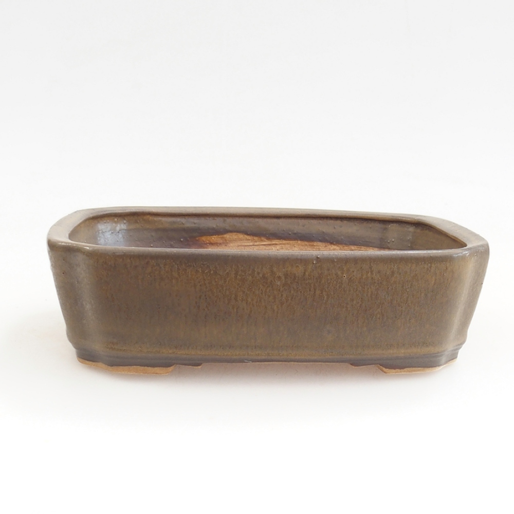 Bonsaischale aus Keramik 21 x 18 x 6 cm, braun