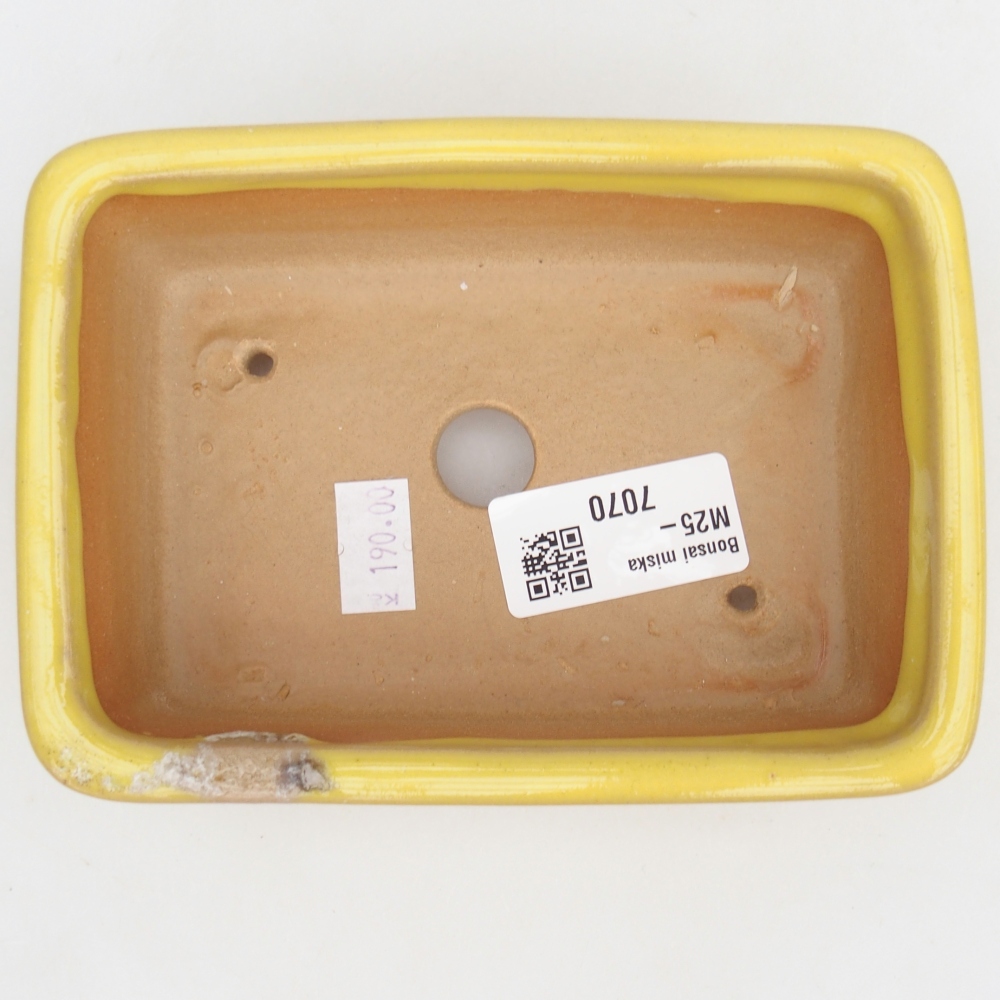 Bonsaischale aus Keramik 13,5 x 10 x 4,5 cm, gelb