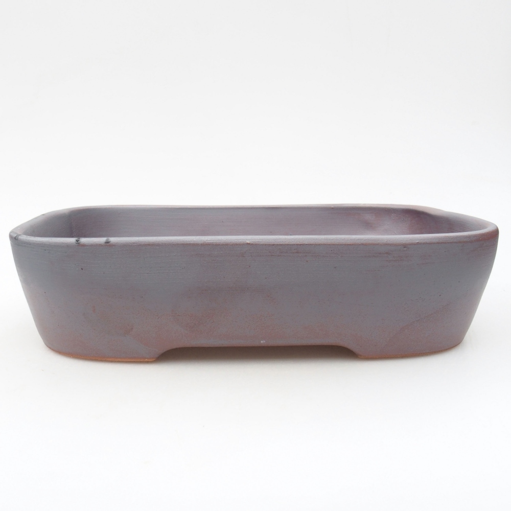 Bonsaischale aus Keramik 23 x 17,5 x 5,5 cm, metallfarben