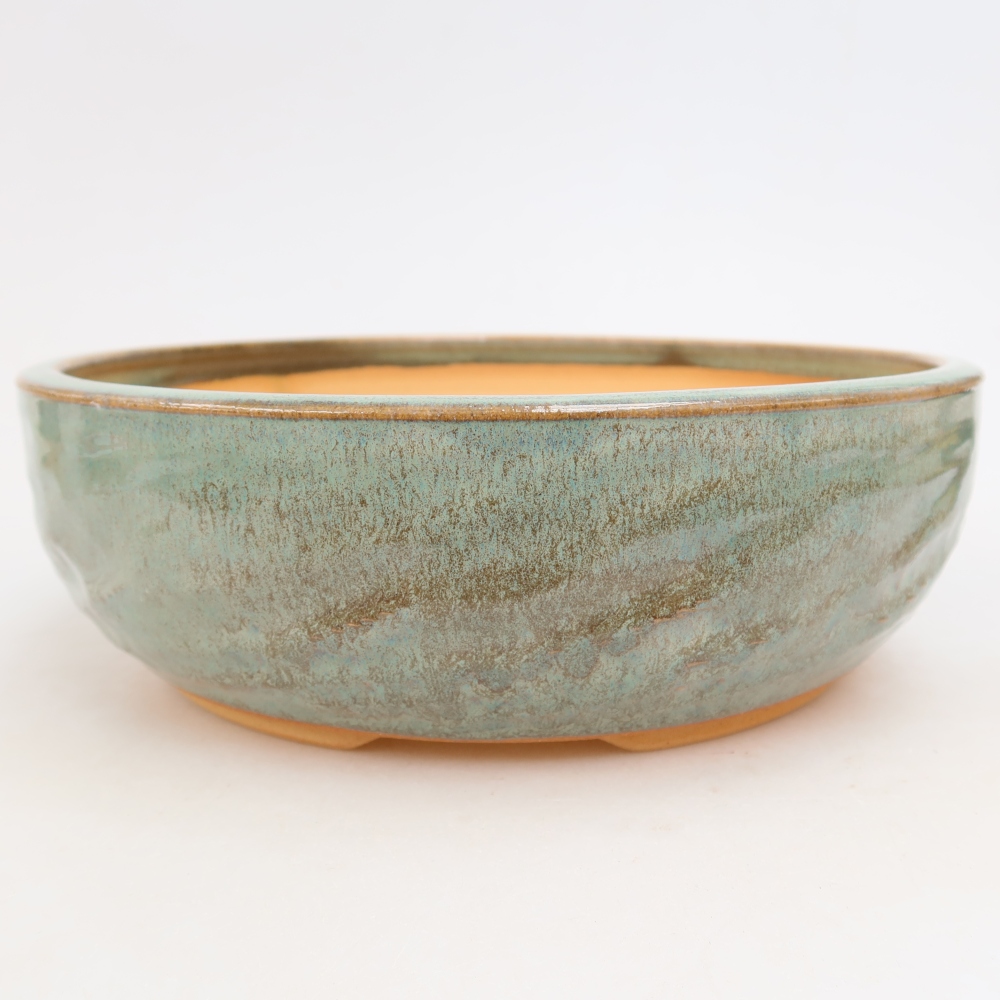 Bonsaischale aus Keramik 22,5 x 22,5 x 7 cm, grün