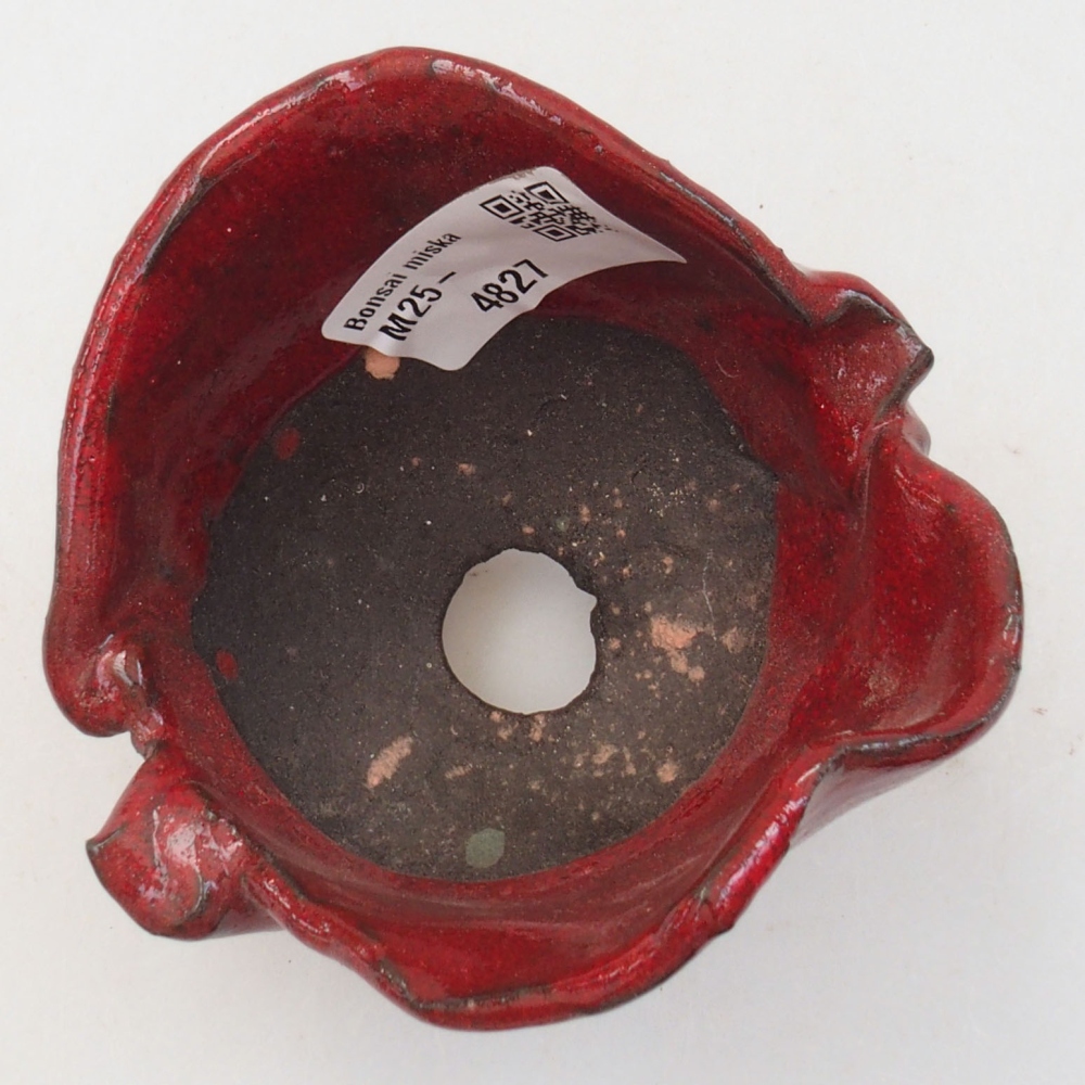 Keramikschale 8 x 8 x 7,5 cm , Farbe rot