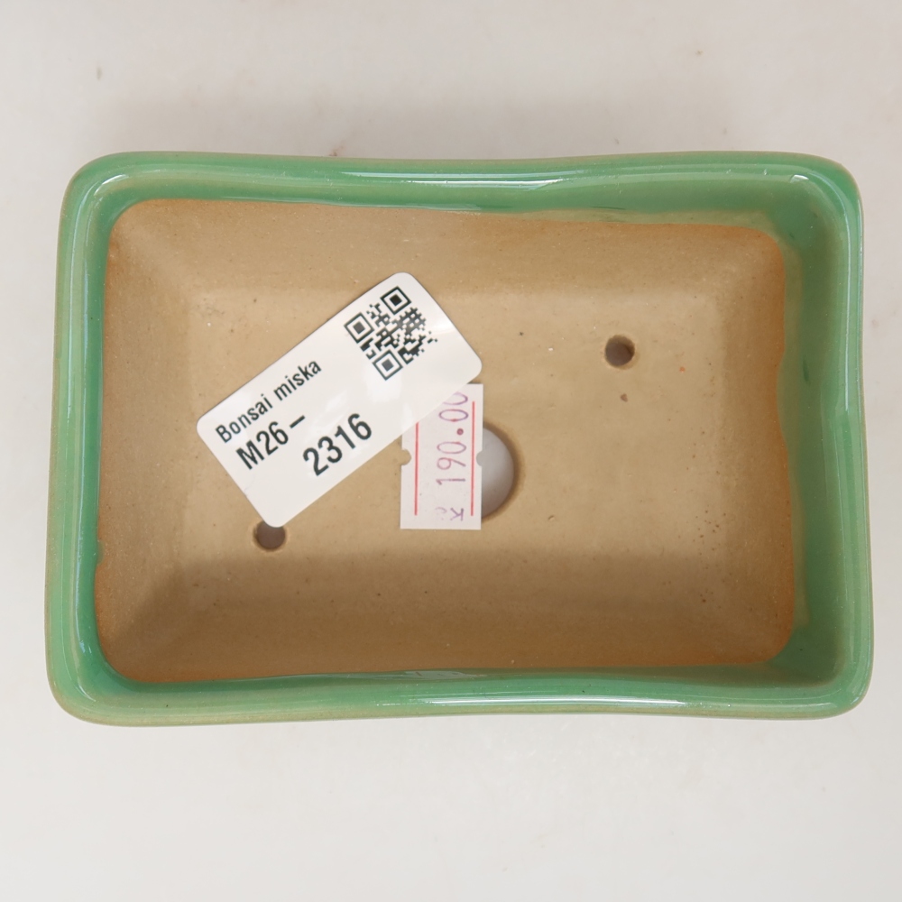Keramik-Bonsai-Schale, 10,5 × 7 × 4,5 cm, Farbe: Gelb