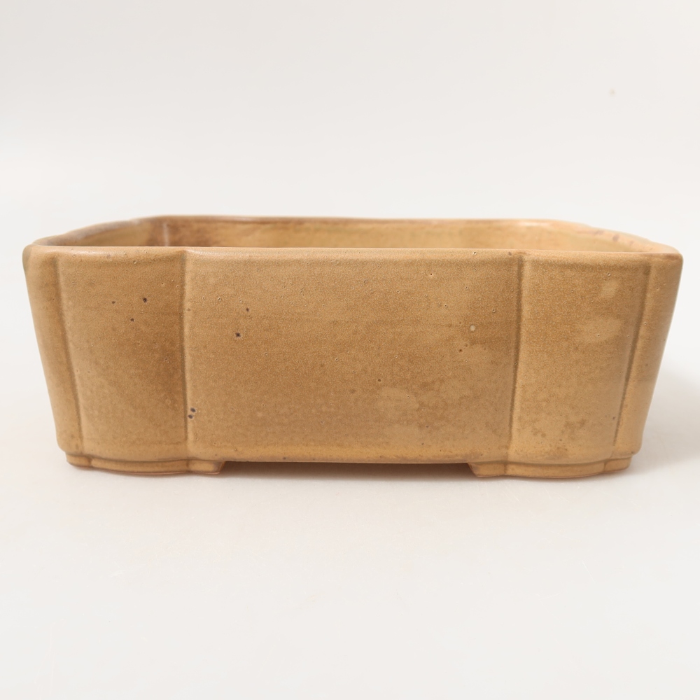 Keramik-Bonsai-Schale 20,5 x 17,5 x 7 cm, Farbe: Beige