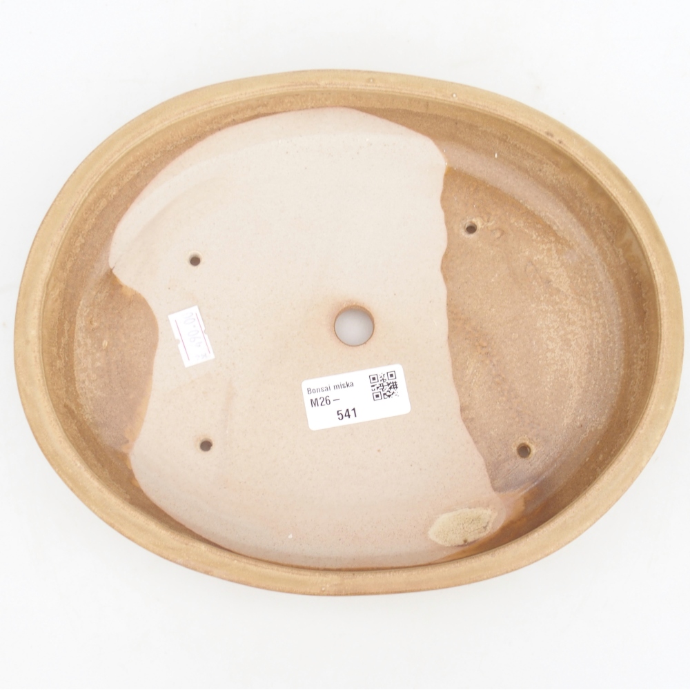 Bonsaischale aus Keramik 24,5 x 20 x 4 cm, Farbe beige