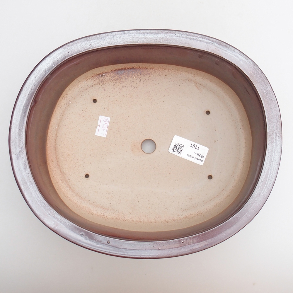 Bonsaischale aus Keramik 25 x 20,5 x 8 cm, bordeauxrot