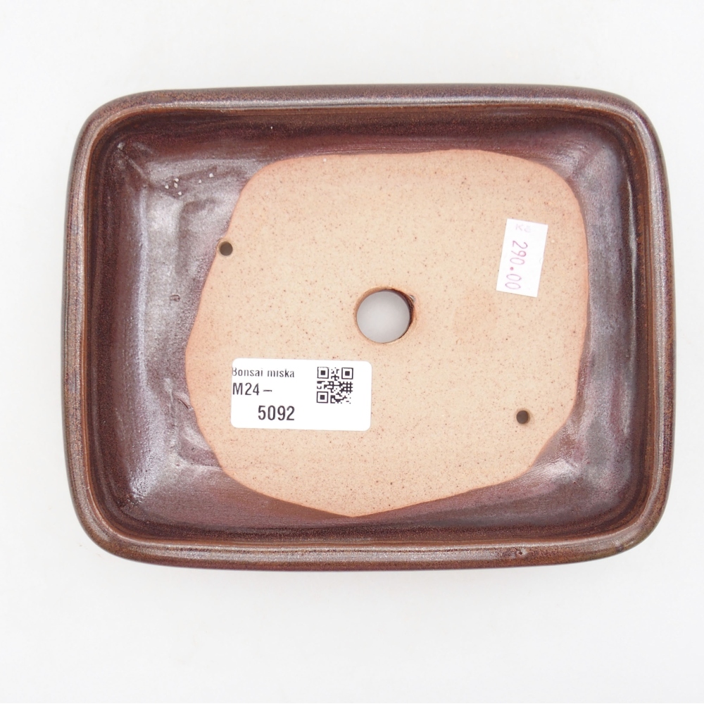 Bonsaischale aus Keramik 17 x 14 x 3,5 cm, braun