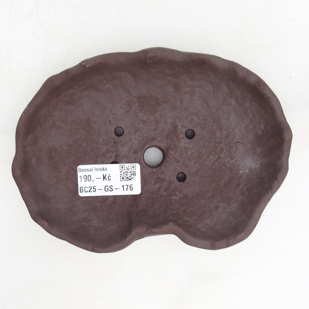 Keramikschale 17 x 12 x 3 cm , Farbe braun