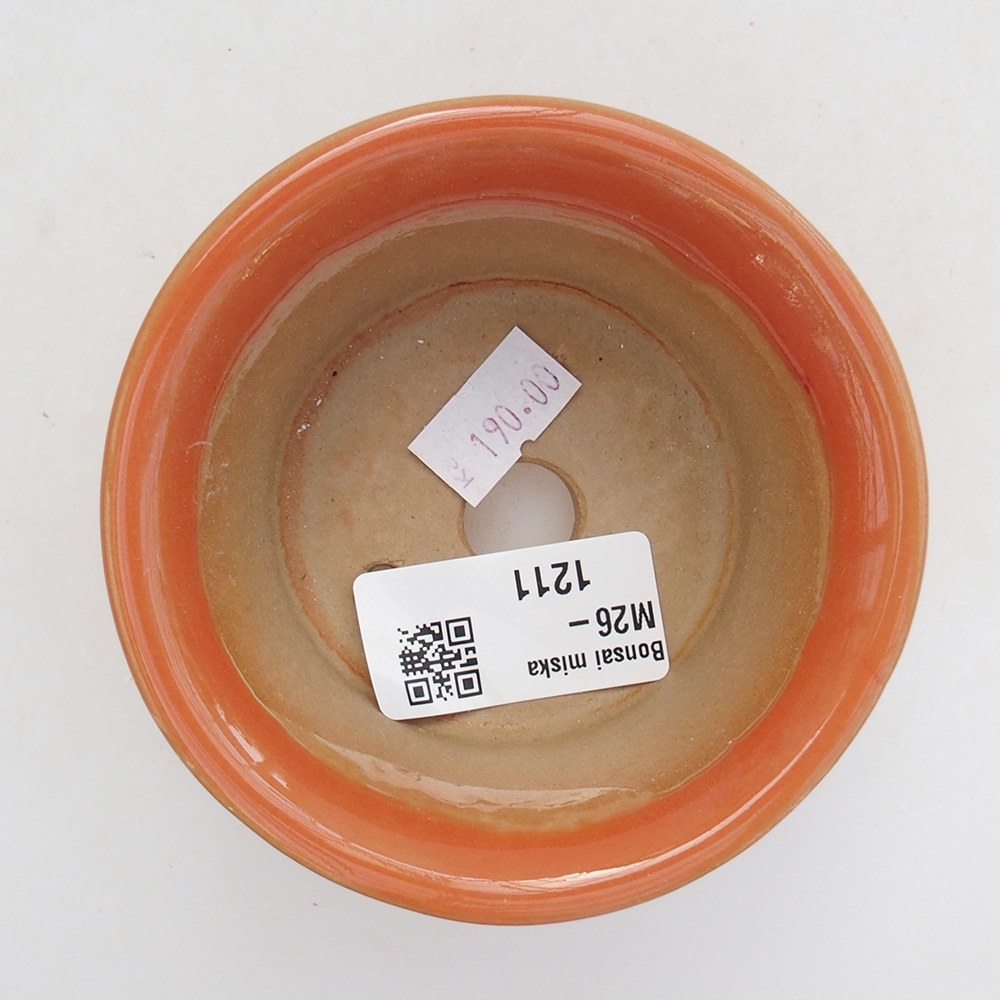 Bonsaischale aus Keramik 9 x 9 x 5 cm, orange