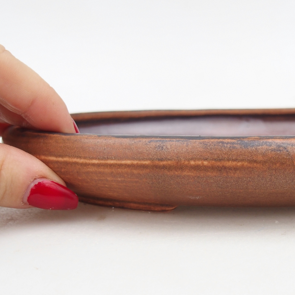 Bonsaischale aus Keramik 22 x 17 x 3 cm, rosa