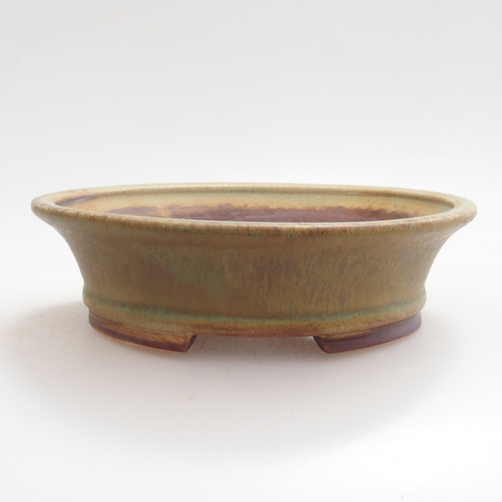 Bonsaischale aus Keramik 10 x 8,5 x 4 cm, braun